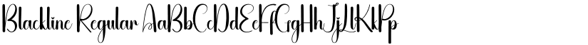 Blackline Regular font