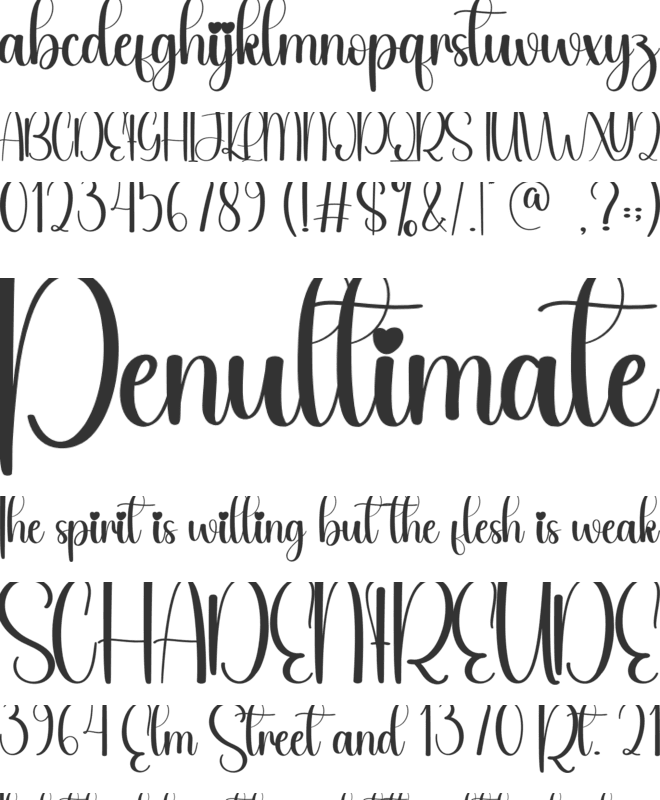 Meeting font preview