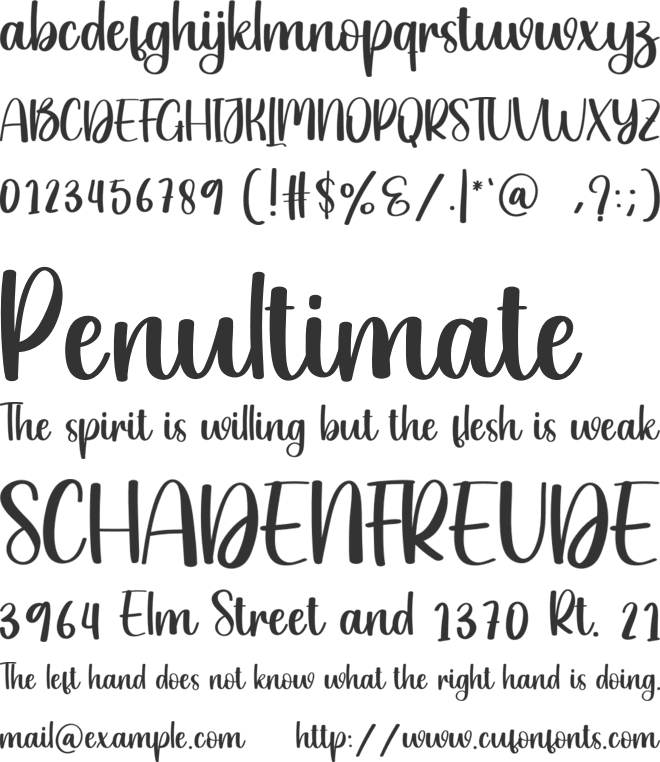 Laugh font preview