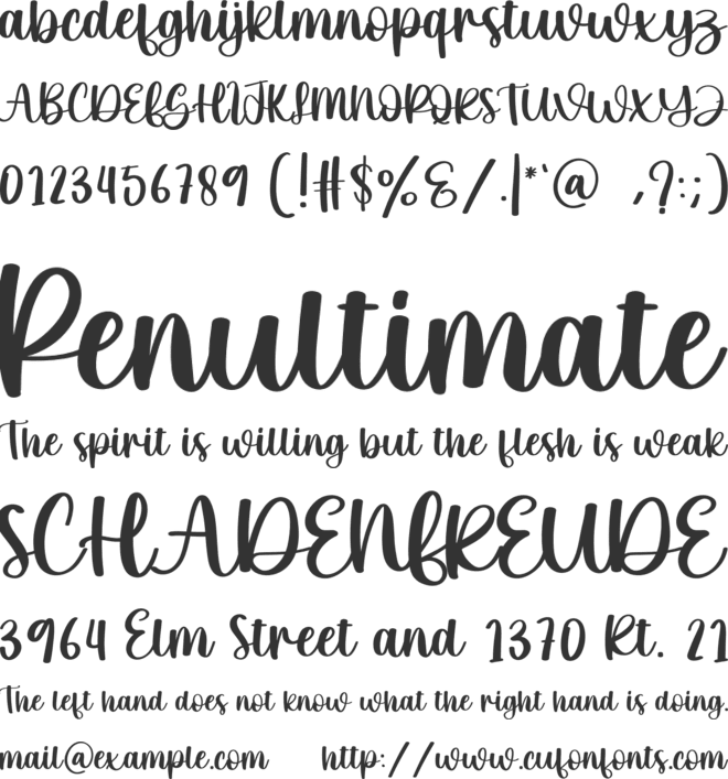 The Santa font preview