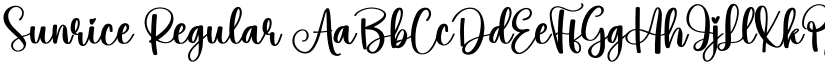 Sunrice Regular font