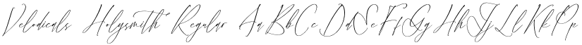Velodicals Holysmith Regular font