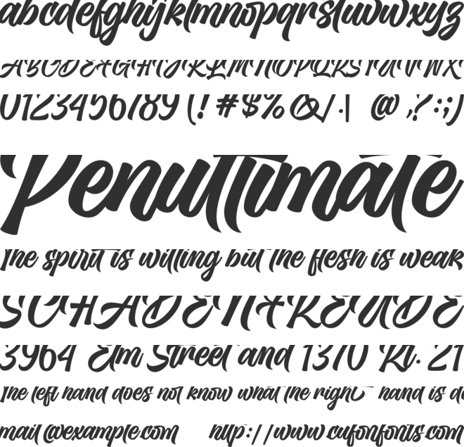 Sunday Midnight font preview