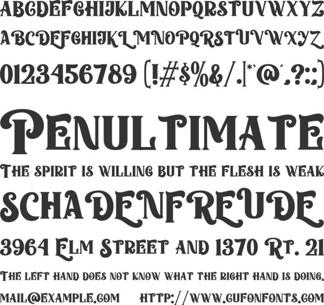 Party Dream font preview