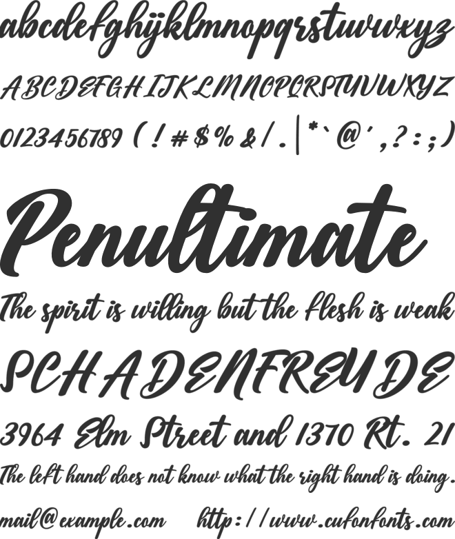 Bentos Script font preview