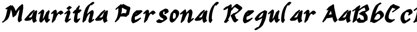 Mauritha Personal font download