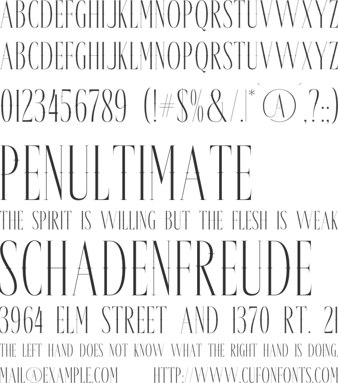 Galderon font preview
