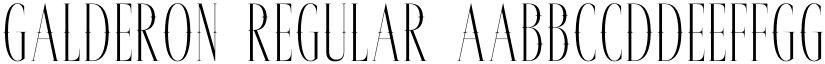 Galderon Regular font