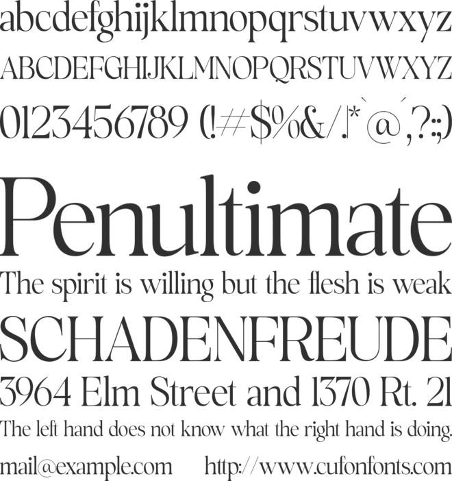 Rowfinde font preview