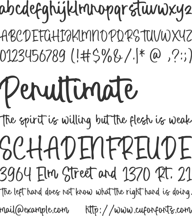 Creamy Dough font preview