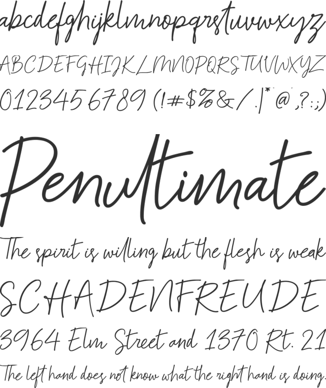 Alluring Delight Free font preview