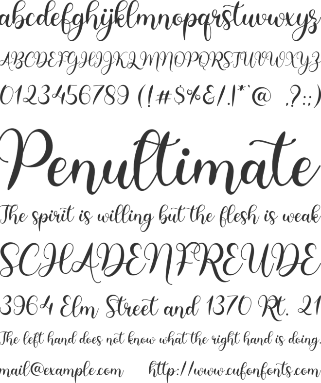Katlina Birthdate font preview