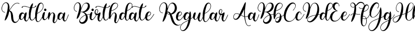 Katlina Birthdate Regular font