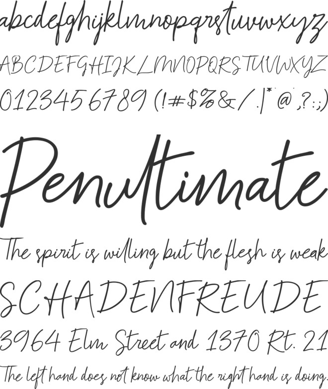 Alluring Delight font preview