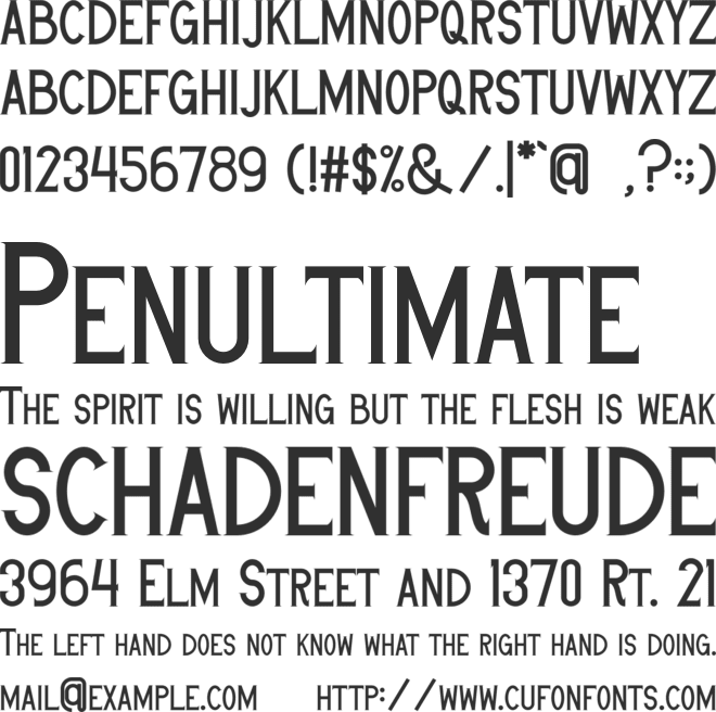 VintageVanguard font preview