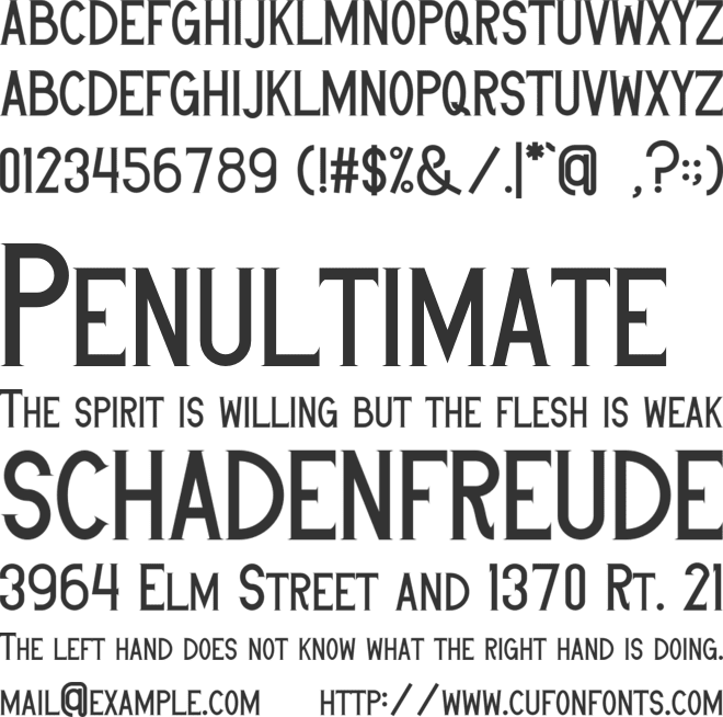 VintageVanguard font preview