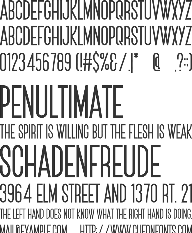Sans Marino font preview