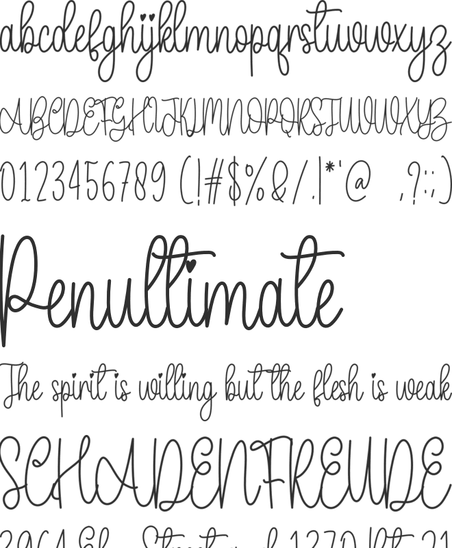 Daddy Bee font preview