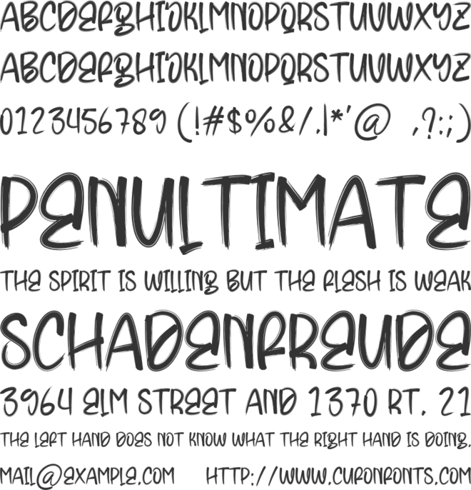 Winter Bonfire font preview