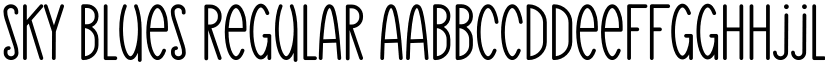 Sky Blues Regular font