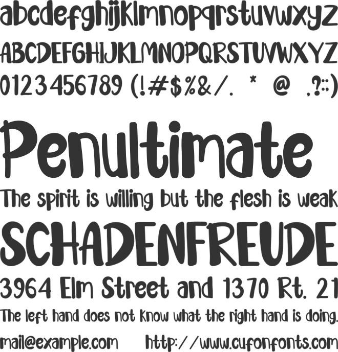 Cherry Sunday font preview