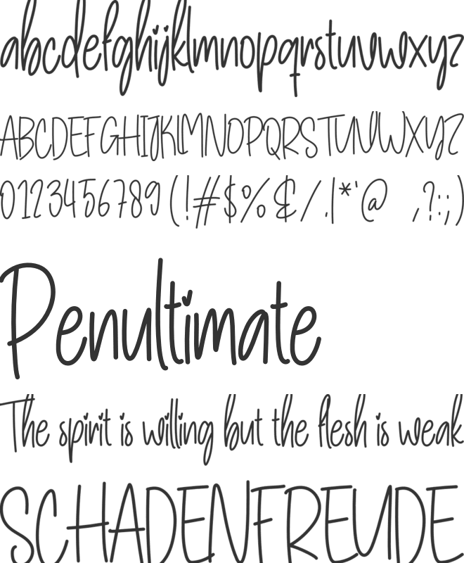 Starry Night font preview