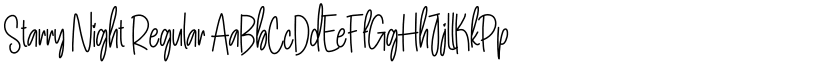 Starry Night Regular font