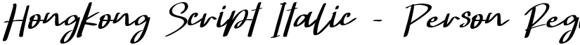 Hongkong Script Italic - Person Regular font