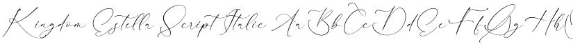 Kingdom Estella Script Italic font