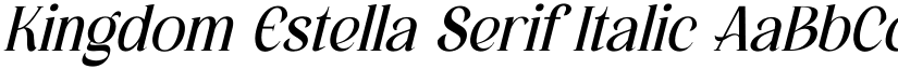 Kingdom Estella Serif Italic font