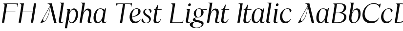 FH Alpha Test Light Italic font