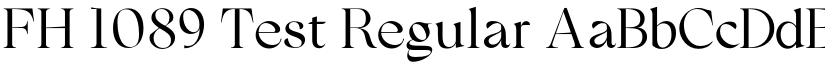 FH 1089 Test Regular font