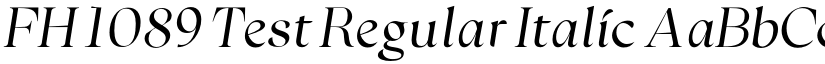 FH 1089 Test Regular Italic font