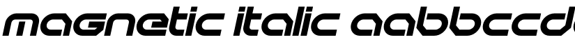 Magnetic Italic font