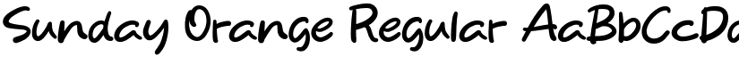 Sunday Orange Regular font