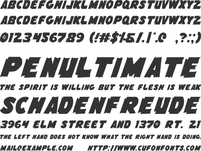 Flying Leatherneck font preview