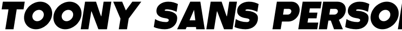 Toony Sans PERSONAL USE Italic font