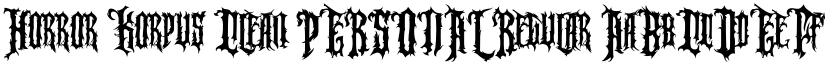 Horror Korpus Clean PERSONAL Regular font