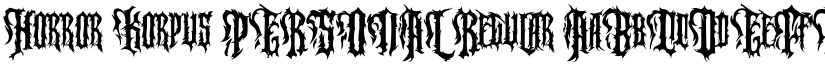 Horror Korpus PERSONAL Regular font