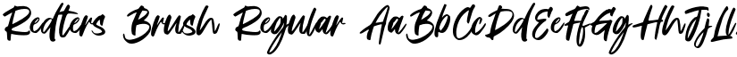 Redters Brush Regular font