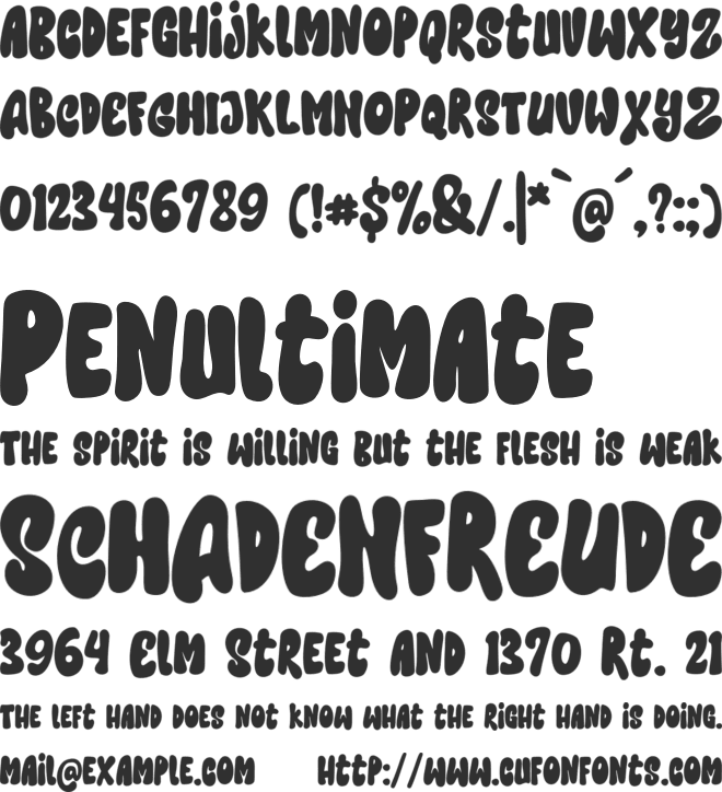 Swirly Display font preview