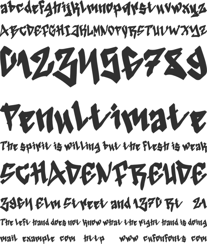 Black Destroy Personal font preview