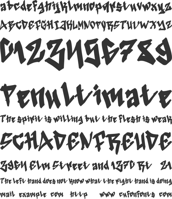 Black Destroy Personal font preview