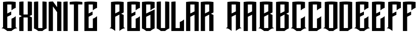 Exunite Regular font