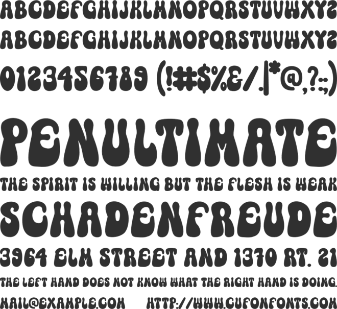 Banana Groovy font preview