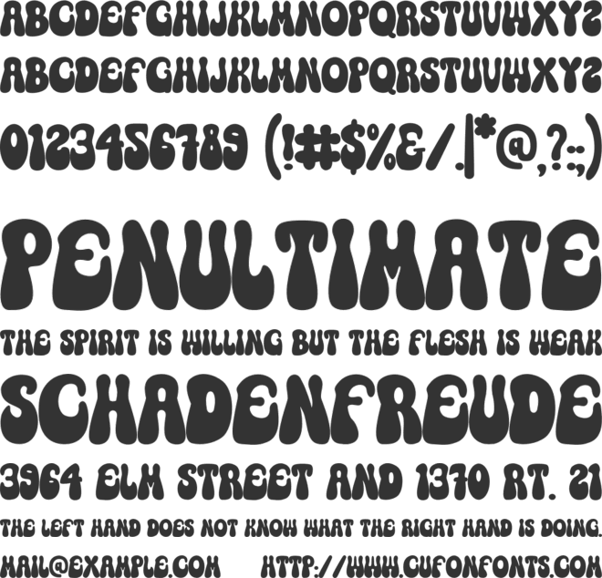 Banana Groovy font preview