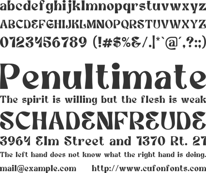Balmore font preview