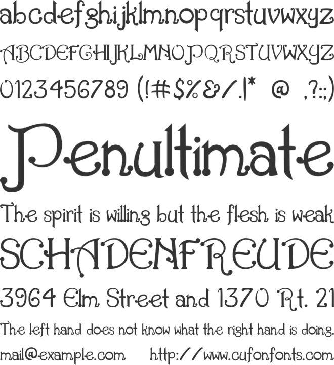 Night Christmas font preview