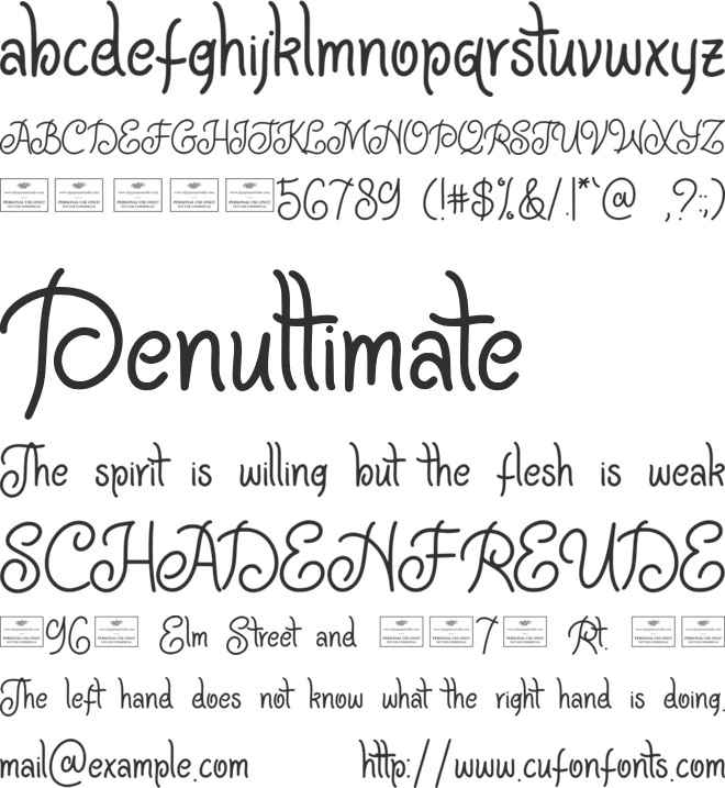 Gingerbread font preview
