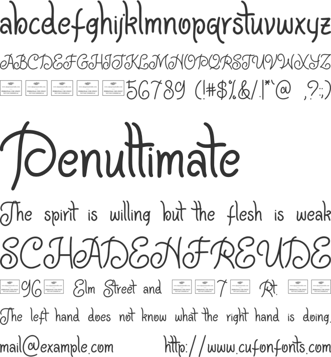 Gingerbread font preview